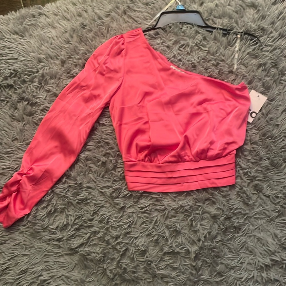 hot pink silk going out top
